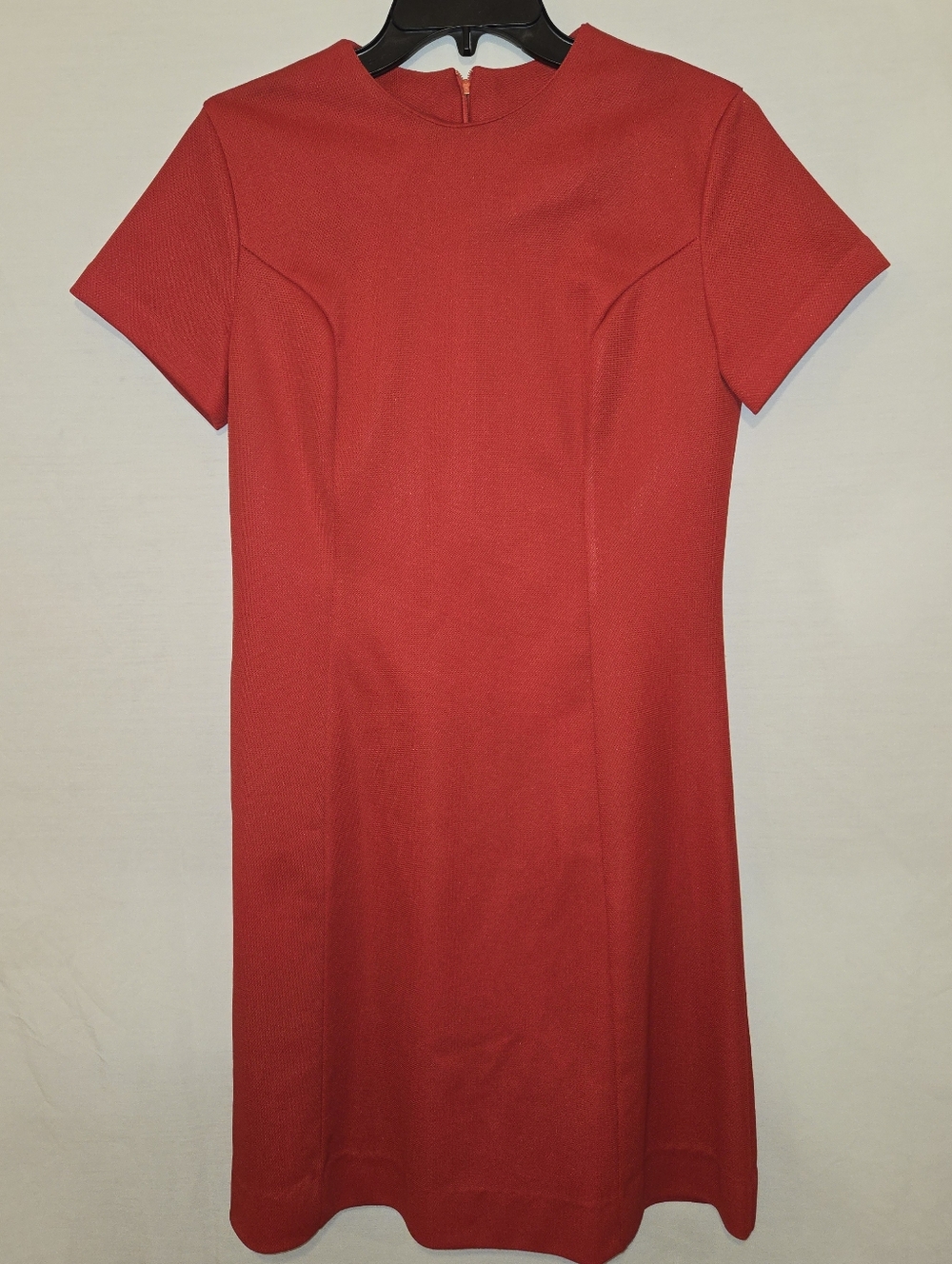 Vintage 60s 70s Montgomery Ward Red Dress Mod Retro Mad Men Hippie